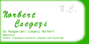 norbert csegezi business card